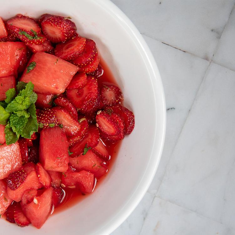 清爽草莓西瓜沙拉
